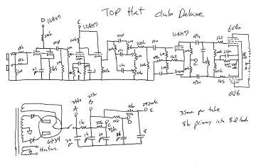 Tophat Club Deluxe schematic circuit diagram